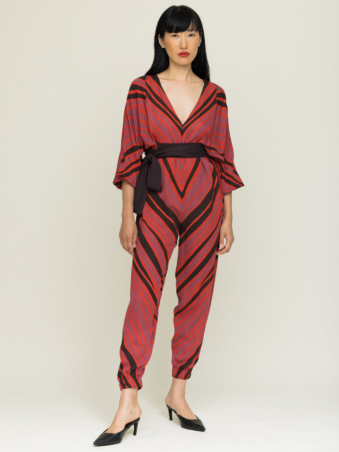 Ada Jumpsuit Double Georgette Copal Print