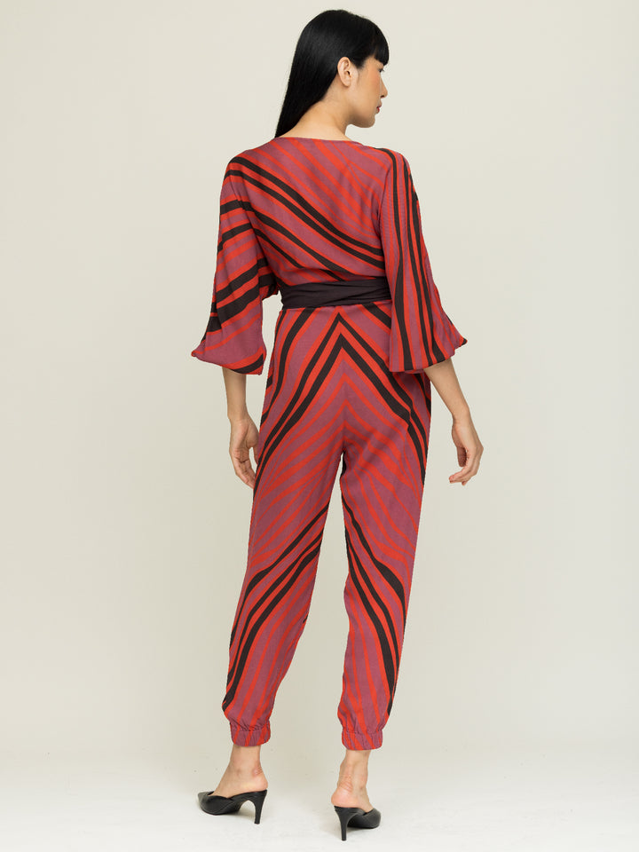 Ada Jumpsuit Double Georgette Copal Print