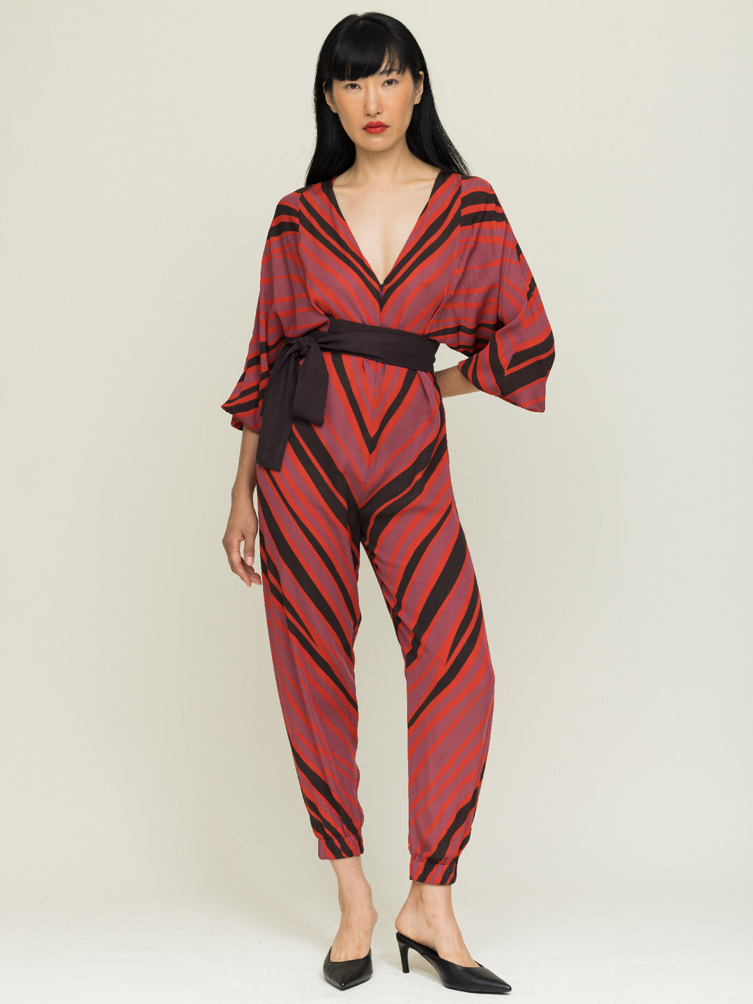 Ada Jumpsuit Double Georgette Copal Print