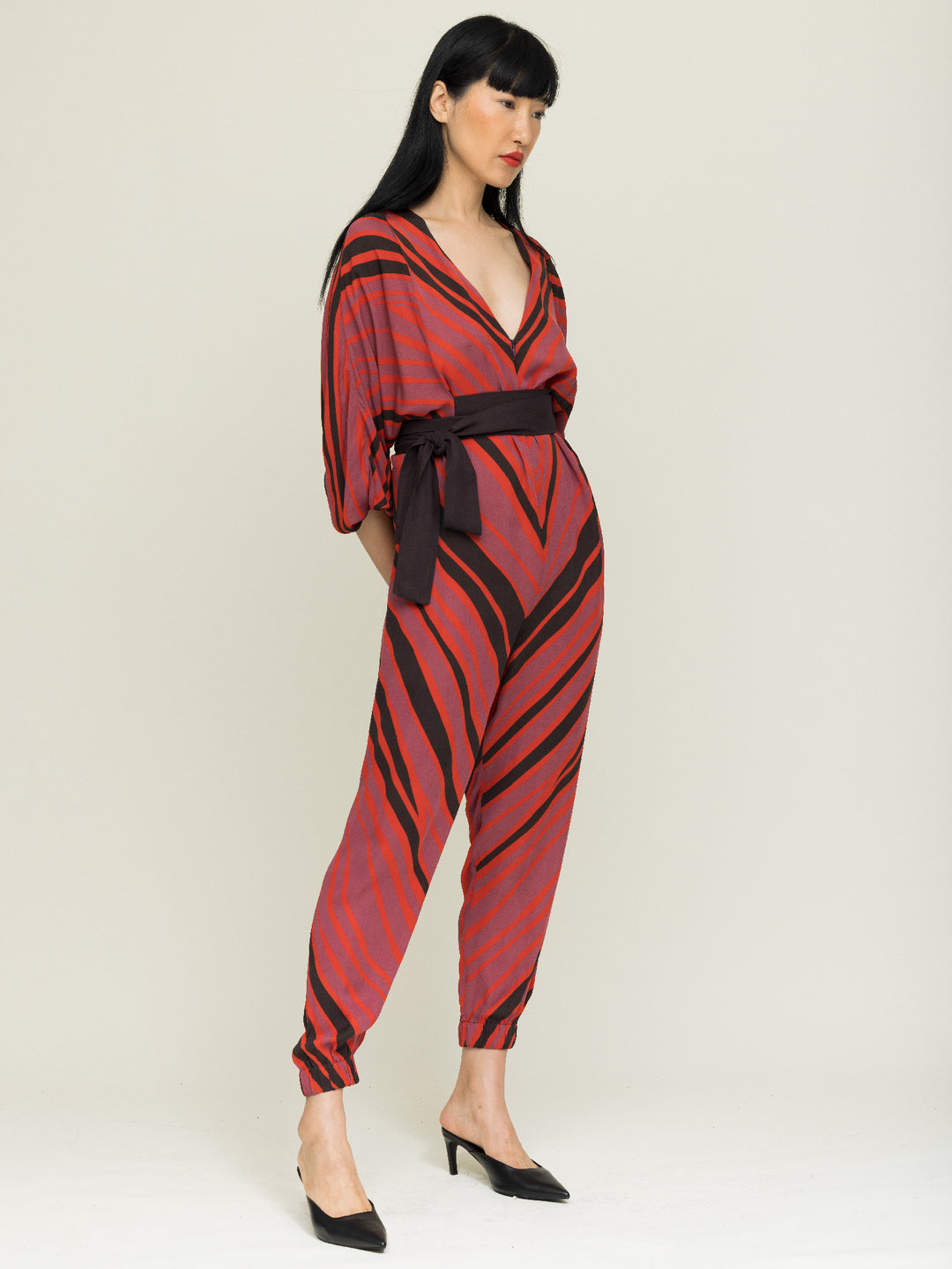Ada Jumpsuit Double Georgette Copal Print
