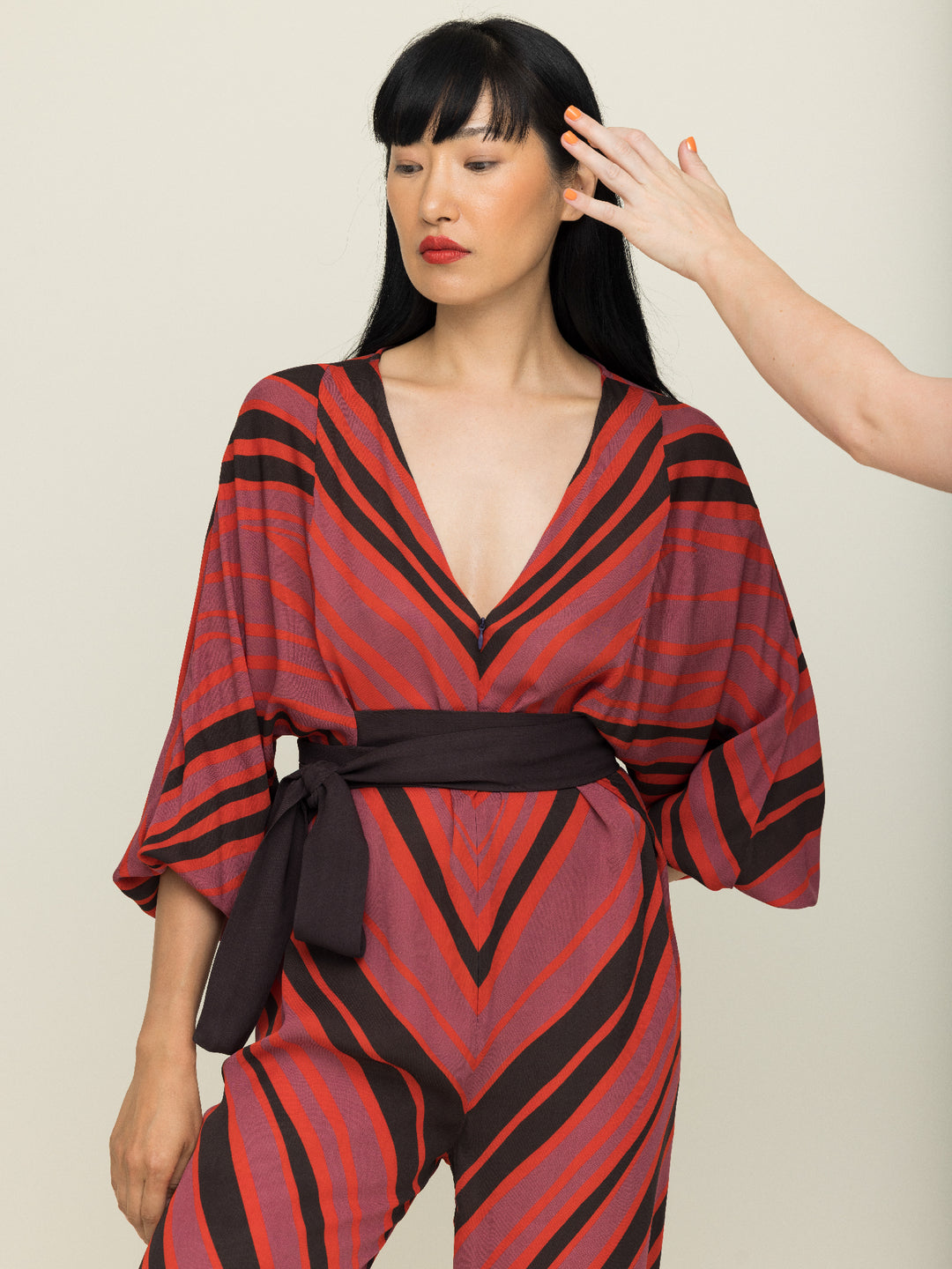 Ada Jumpsuit Double Georgette Copal Print