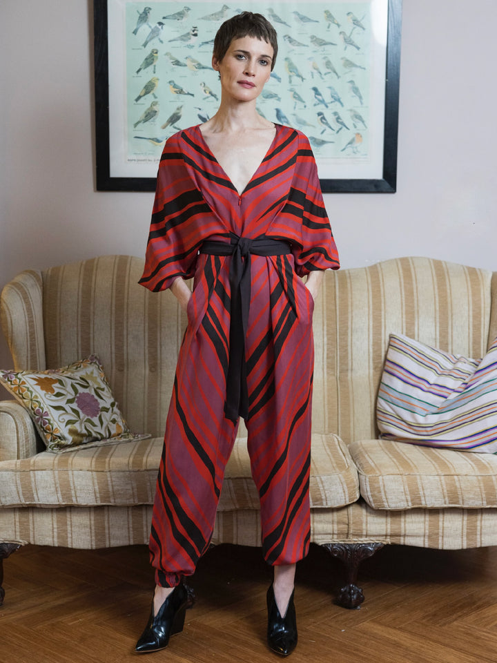 Ada Jumpsuit Double Georgette Copal Print