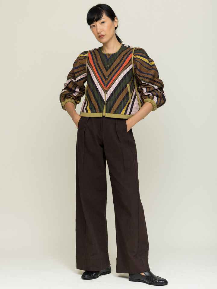 Renata Trousers Cotton Drill Peat Brown