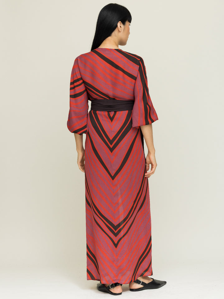 Dorothy Wrap Double Georgette Copal Print