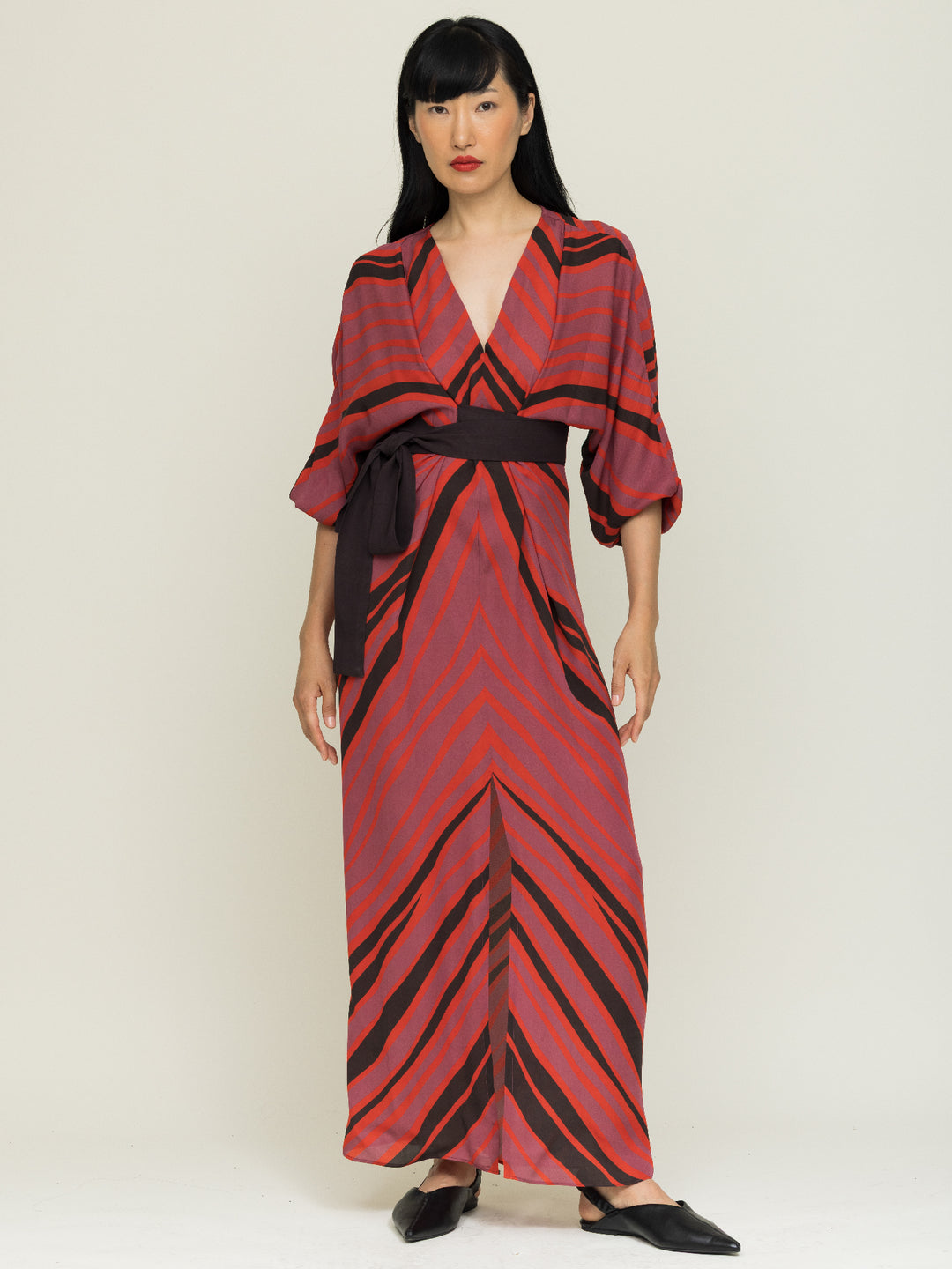 Dorothy Wrap Double Georgette Copal Print