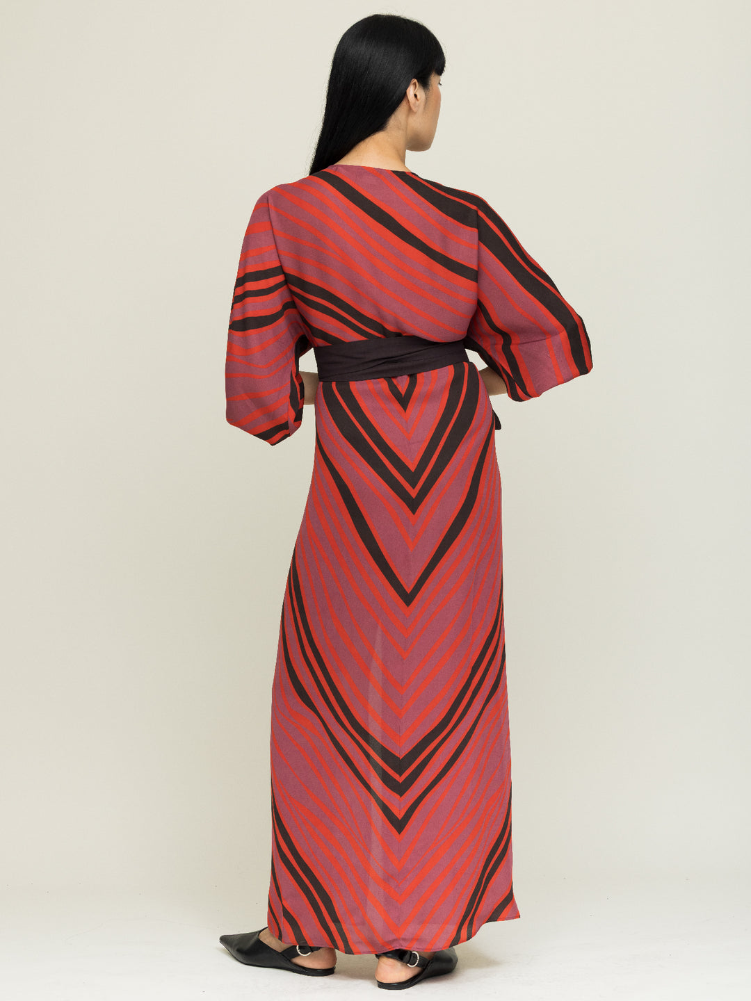 Dorothy Wrap Double Georgette Copal Print