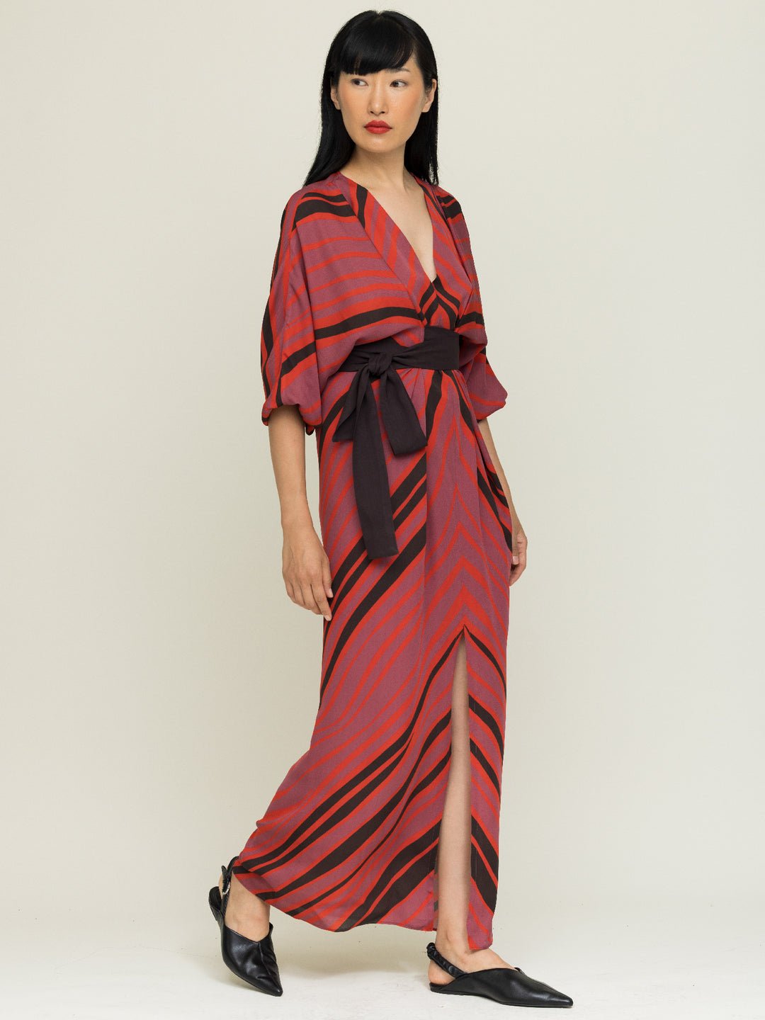 Dorothy Wrap Double Georgette Copal Print