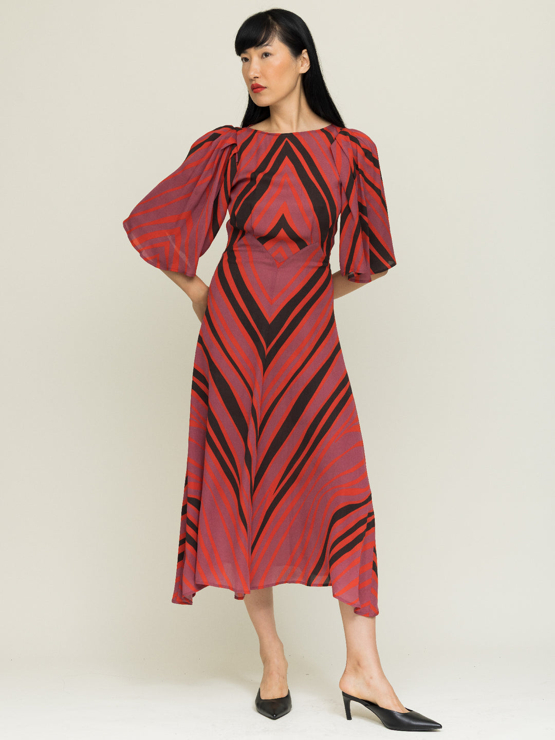 Florence Dress Double Georgette Copal Print