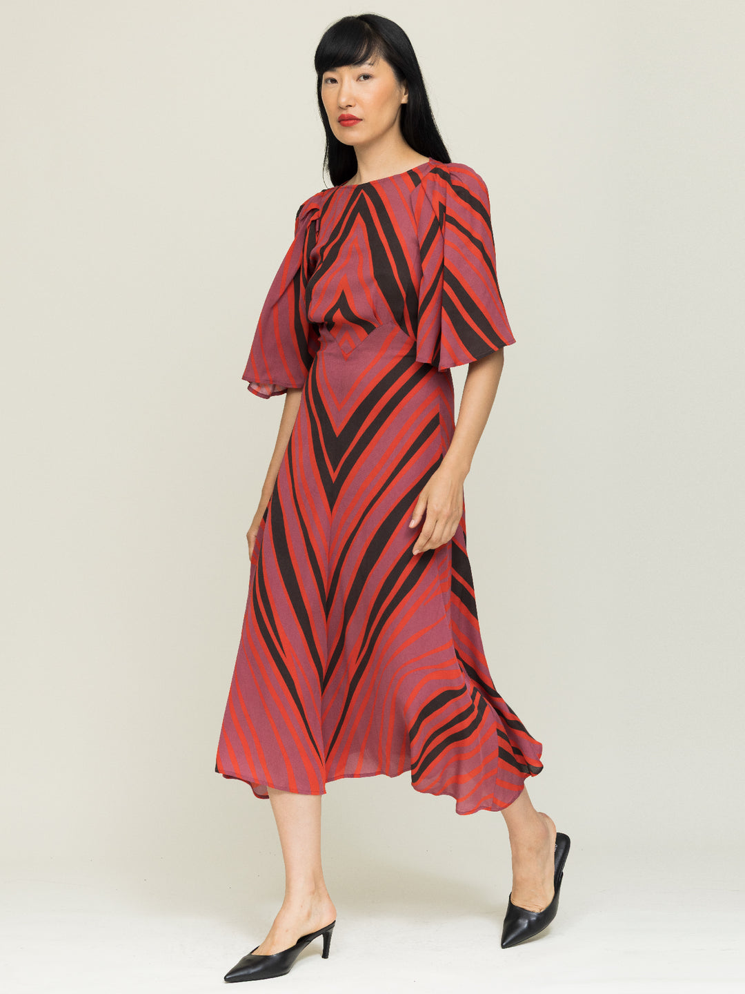 Florence Dress Double Georgette Copal Print