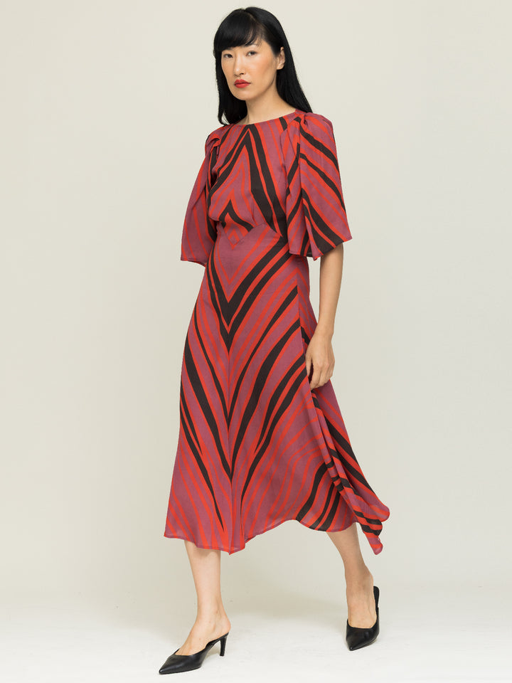 Florence Dress Double Georgette Copal Print