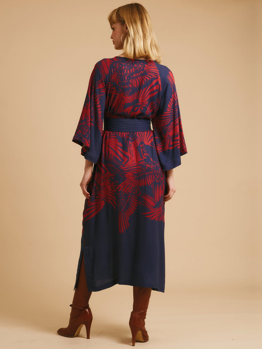 Freda Dress Navy & Red Flamecrest