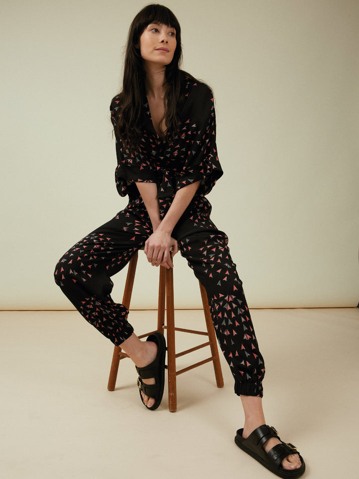 Gloria Jumpsuit Black Sparkler