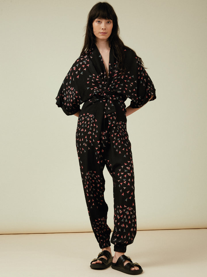 Gloria Jumpsuit Black Sparkler