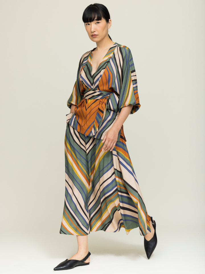 Linda skirt Ecovero Twill Buckling print