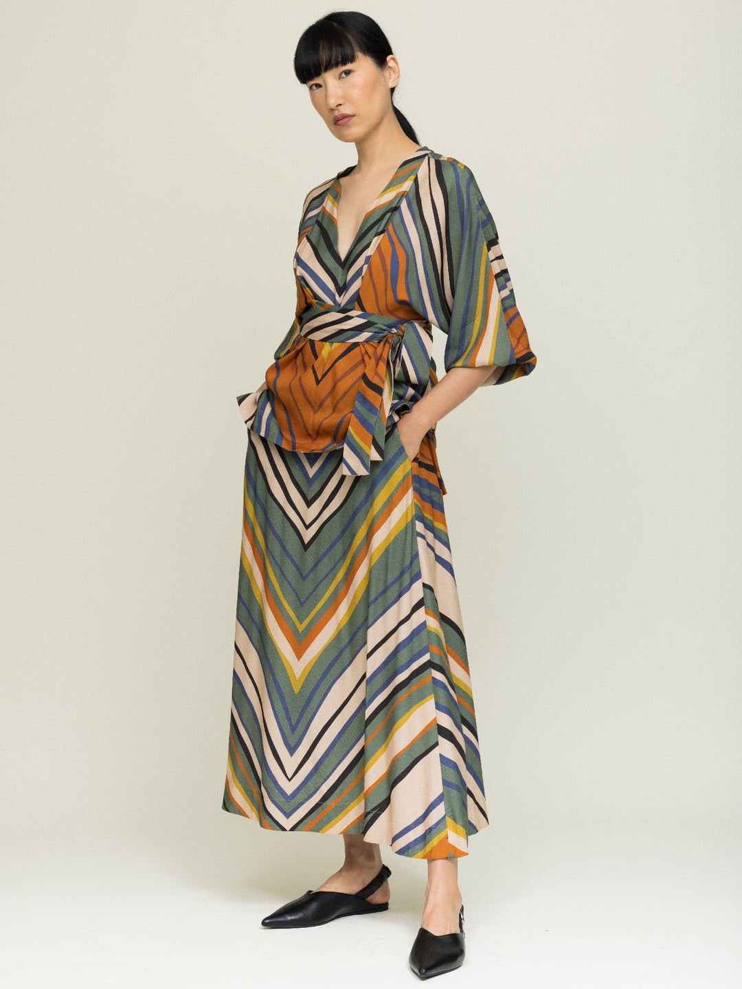 Linda skirt Ecovero Twill Buckling print