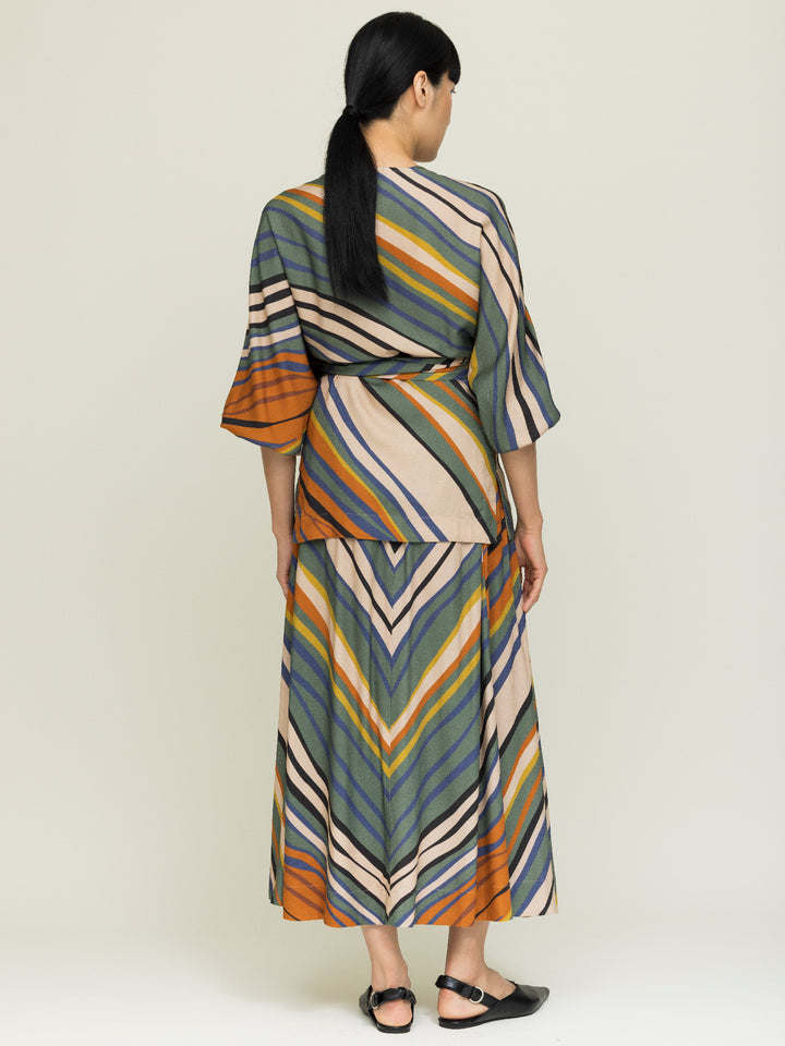 Linda skirt Ecovero Twill Buckling print