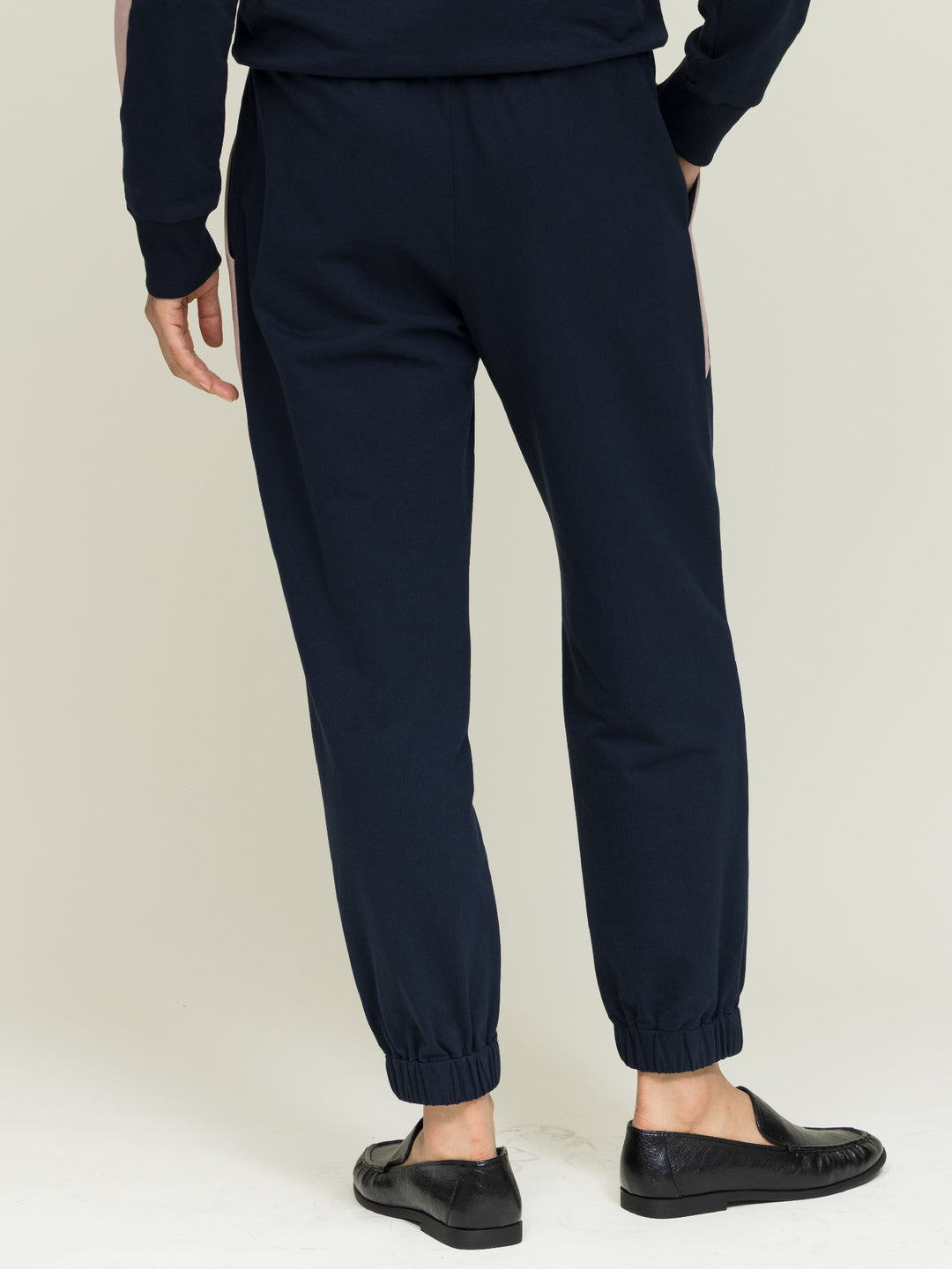 Jill Jogger trouser Cotton Looperback Jersey Navy