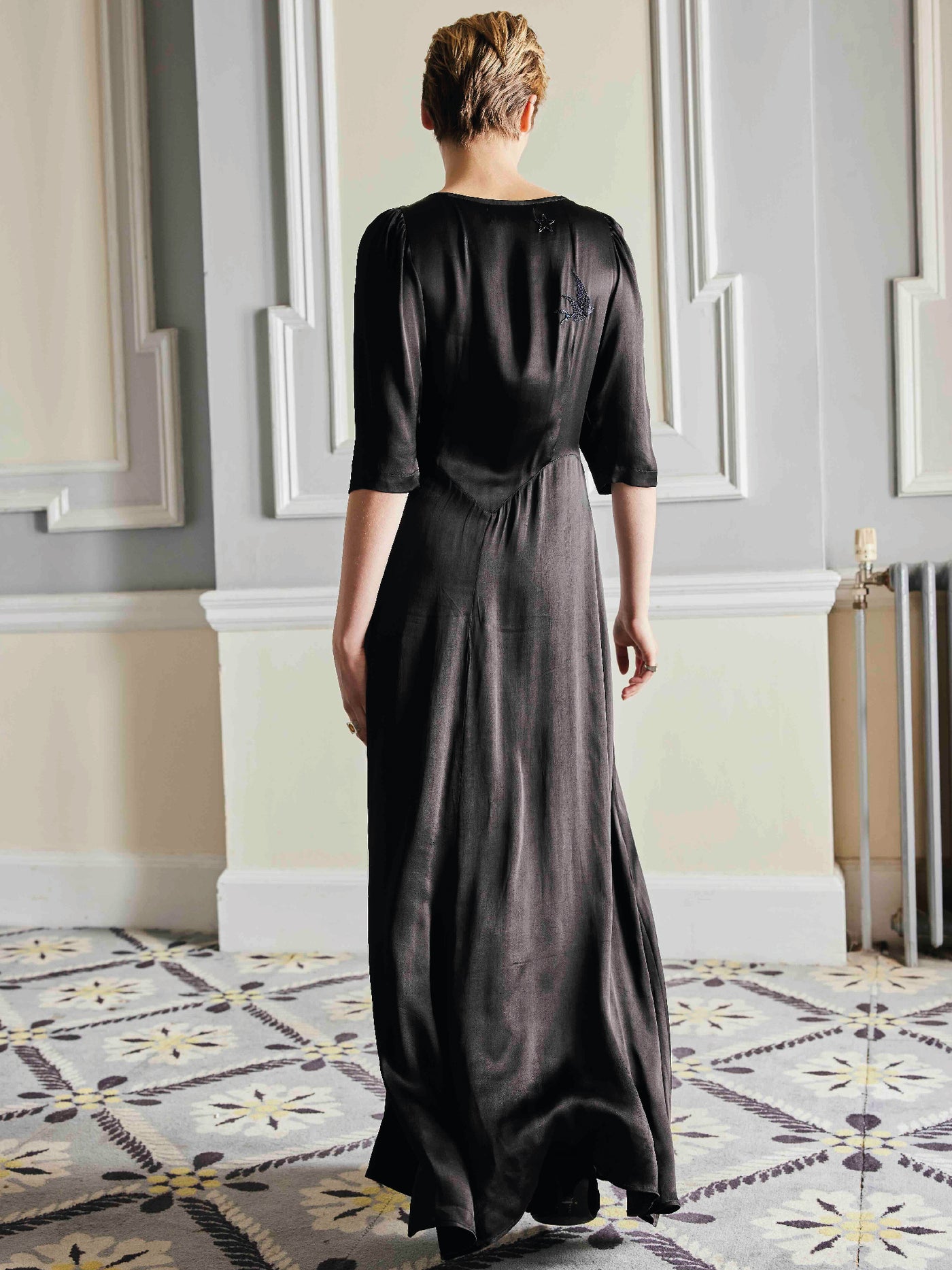 June dress Black beaded Long / Standard  lengths