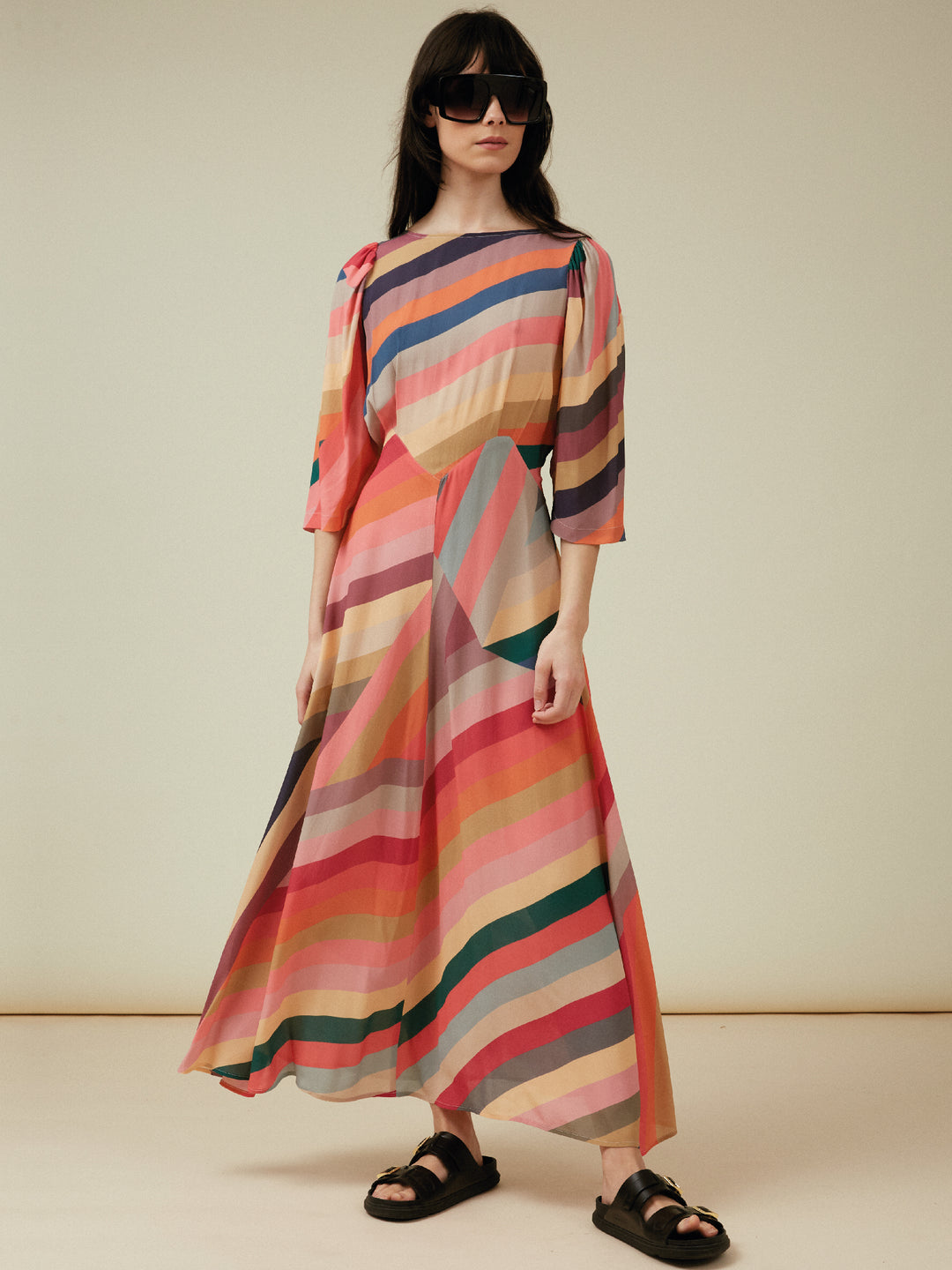 June Midi Dress Stripedown 5