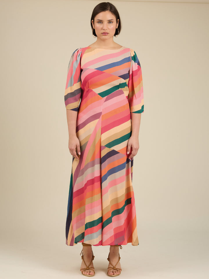 June Midi Dress Stripedown 5