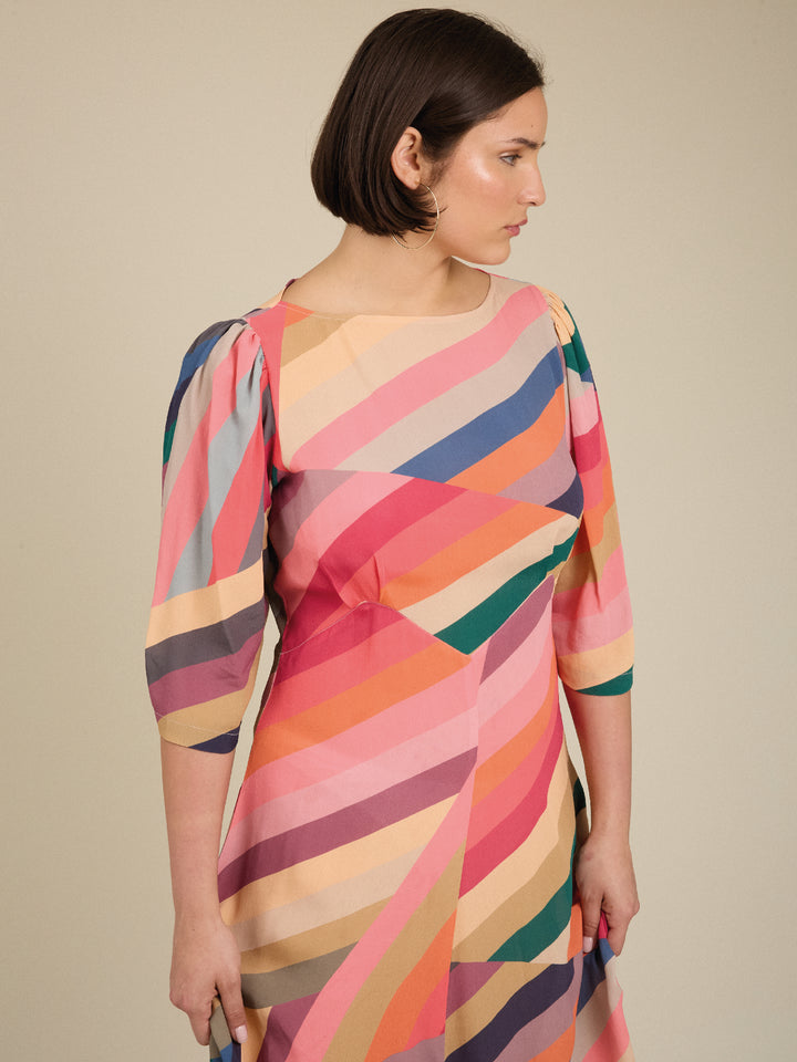 June Midi Dress Stripedown 5