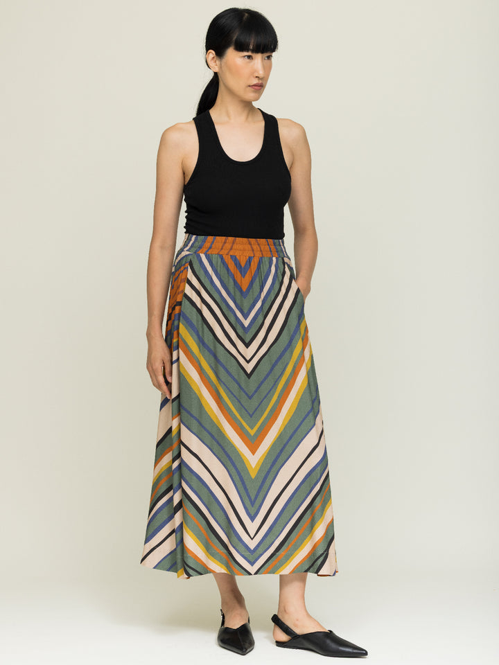 Linda skirt Ecovero Twill Buckling print