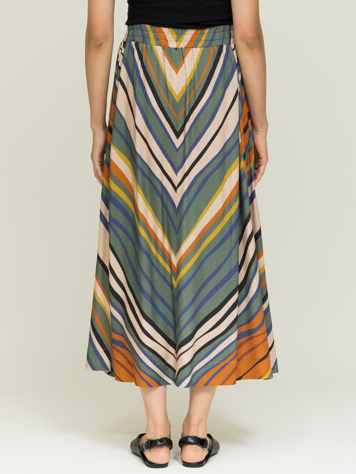 Linda skirt Ecovero Twill Buckling print