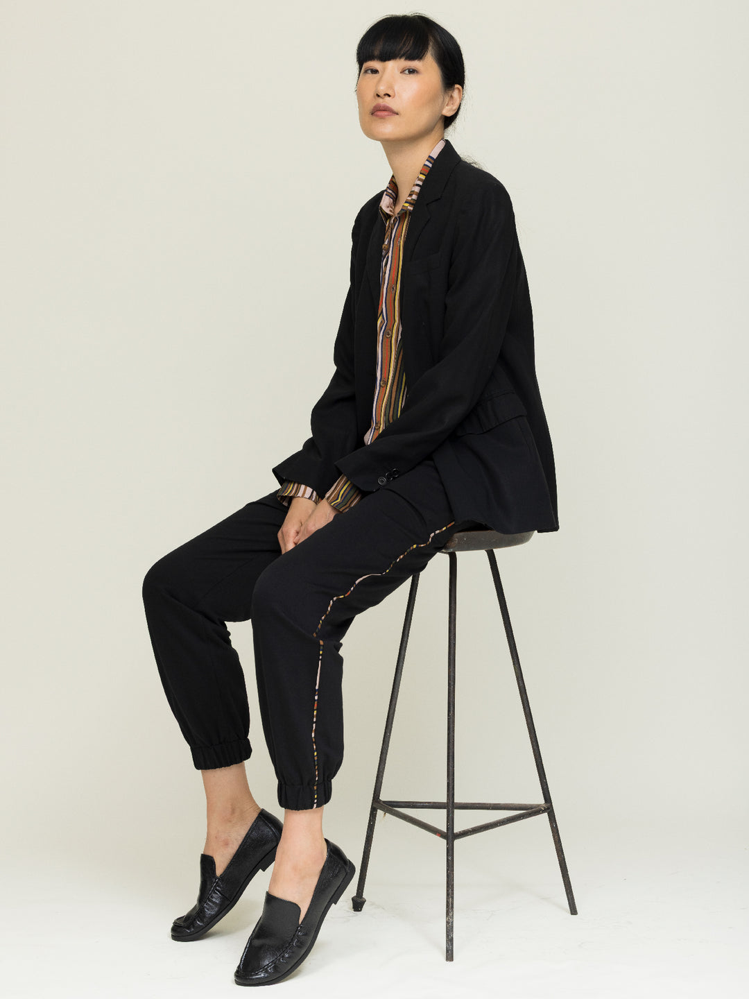 Em Jogger trouser Cotton Looperback Jersey Black