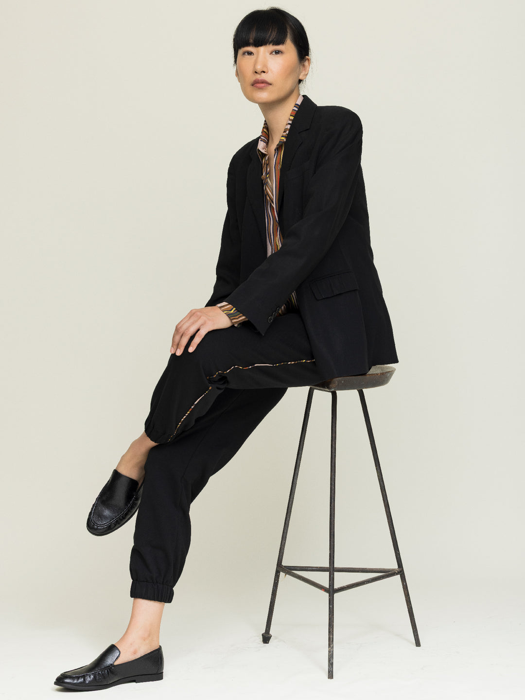 Em Jogger trouser Cotton Looperback Jersey Black