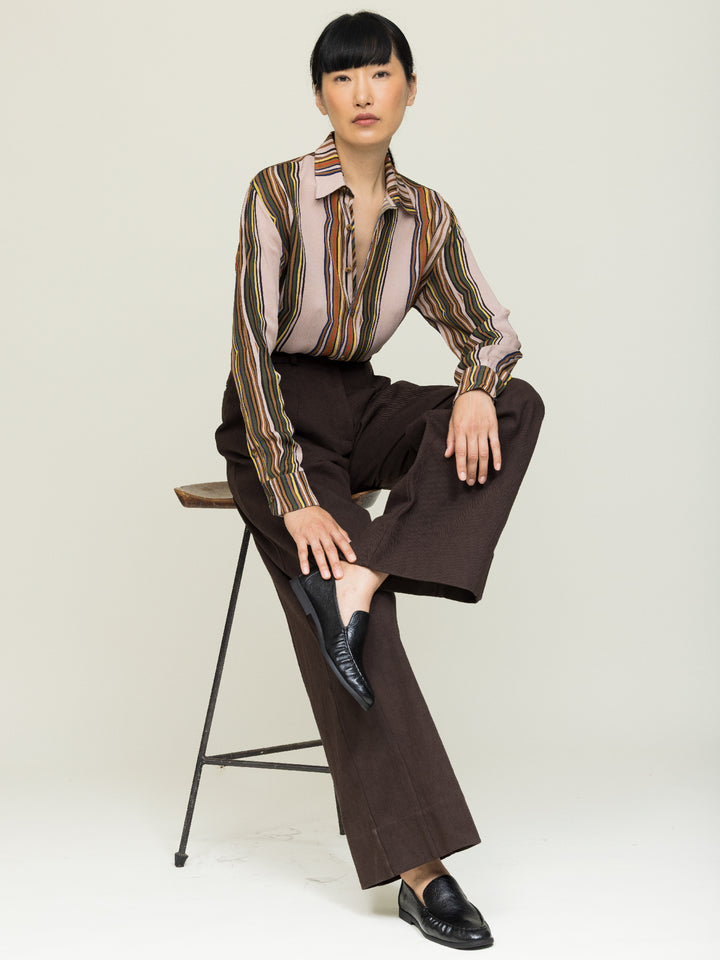 Renata Trousers Cotton Drill Peat Brown