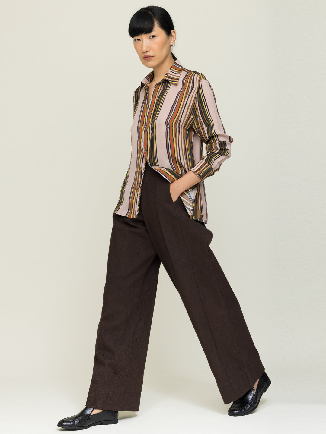 Renata Trousers Cotton Drill Peat Brown
