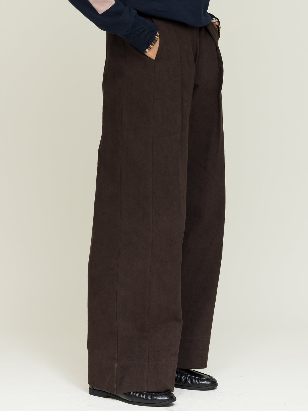 Renata Trousers Cotton Drill Peat Brown