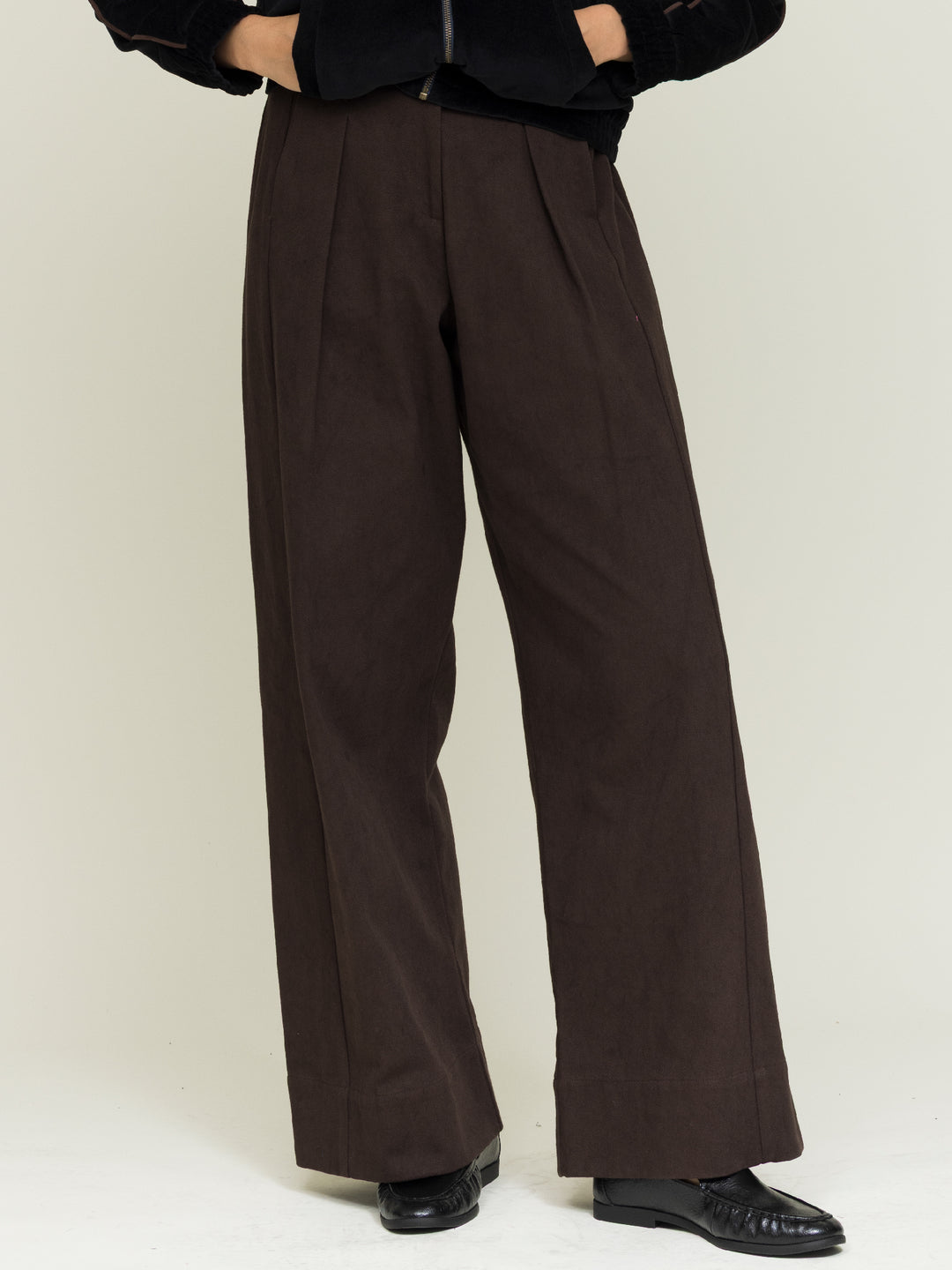 Renata Trousers Cotton Drill Peat Brown