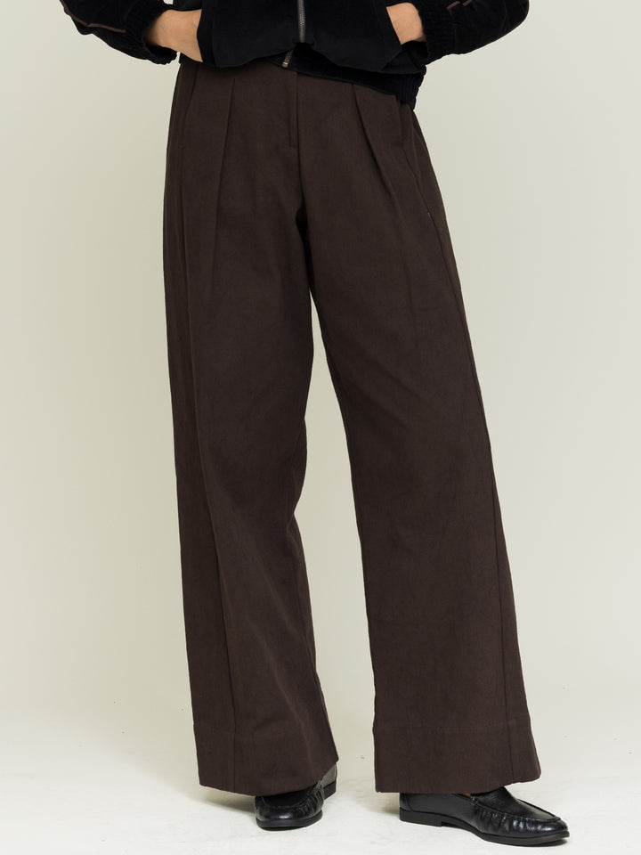 Renata Trousers Cotton Drill Peat Brown