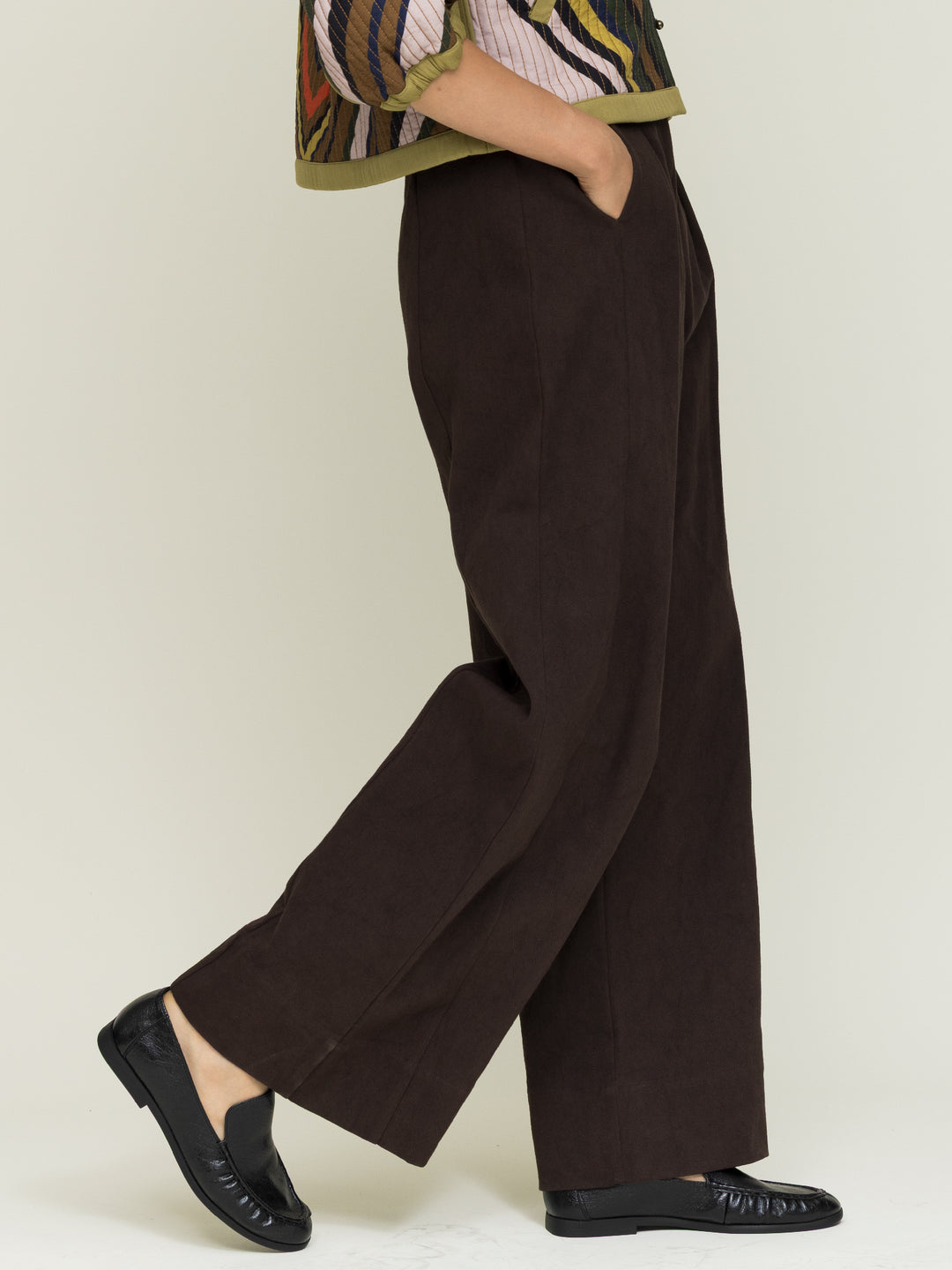 Renata Trousers Cotton Drill Peat Brown