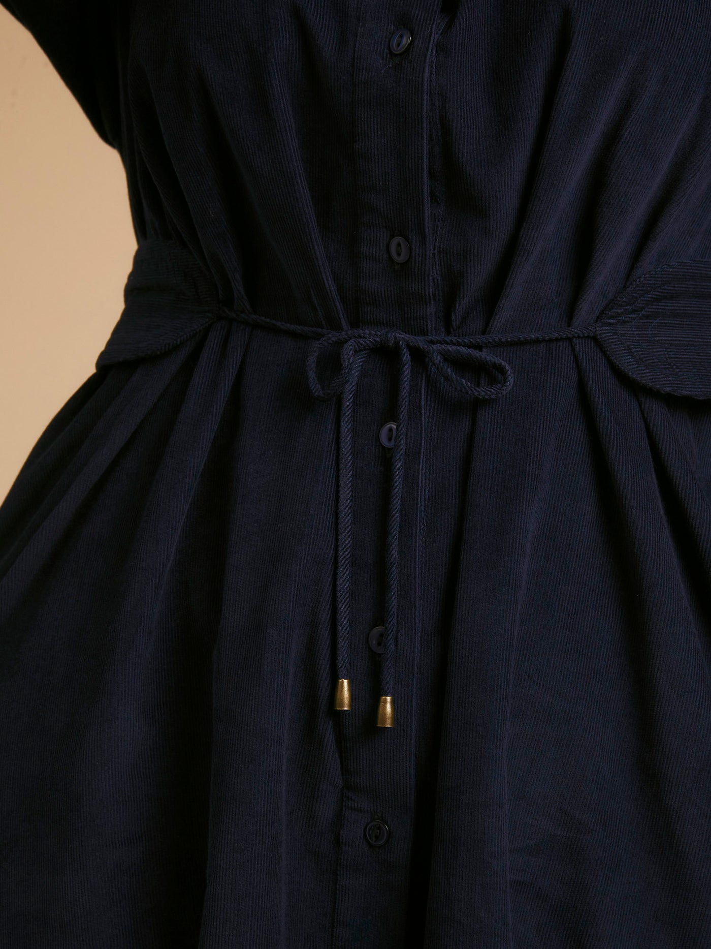 Xanthe dress Navy embroidered
