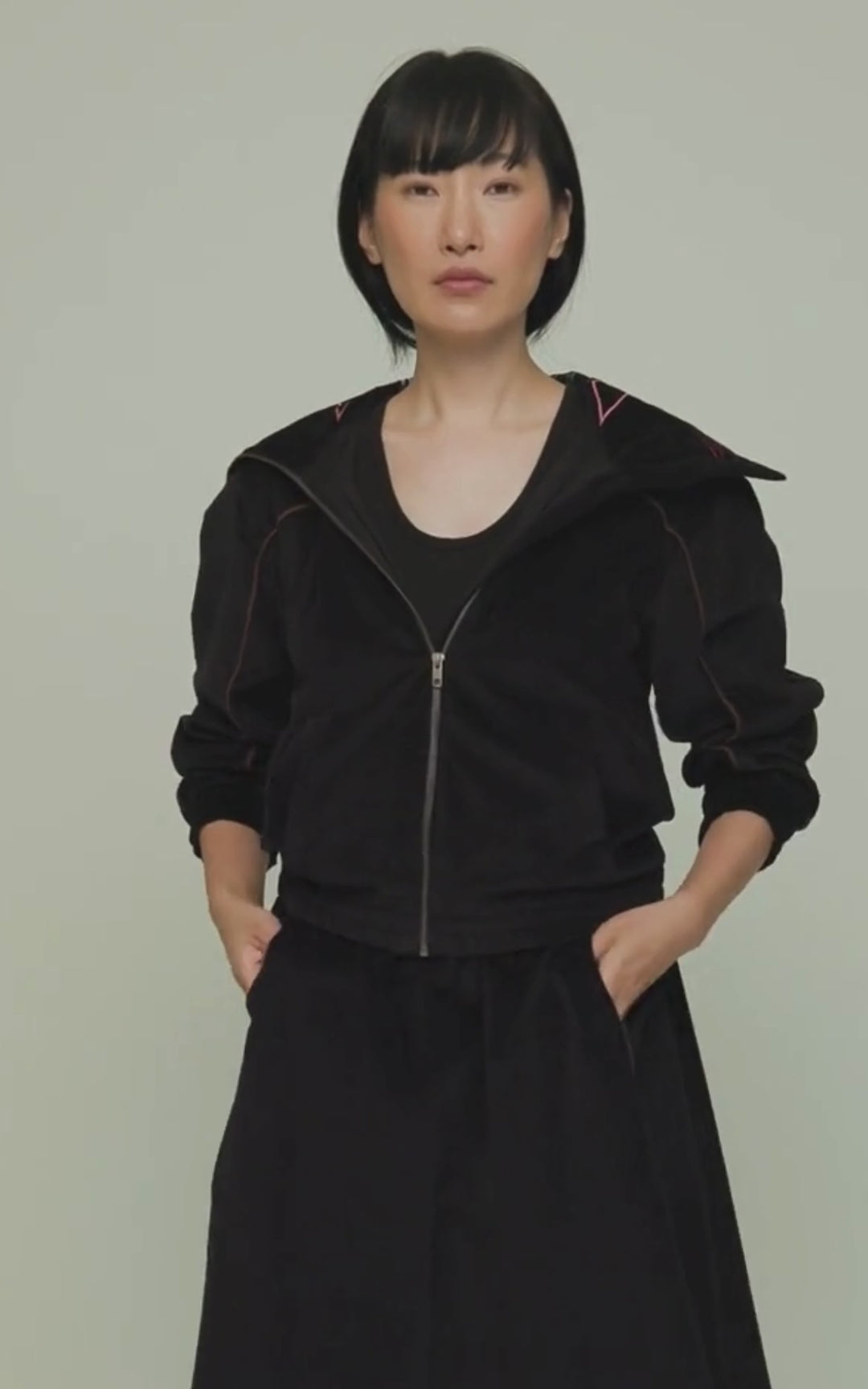 Margot Jacket Cotton Velvet Black Embroidered