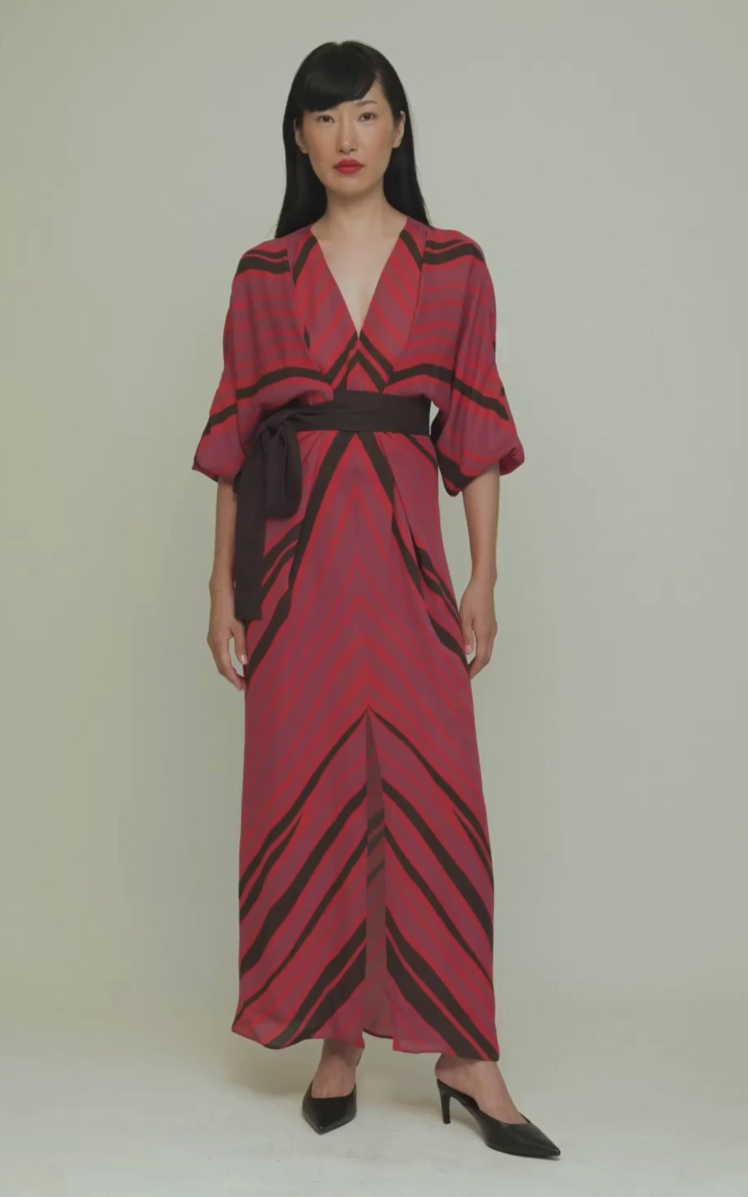 Dorothy Wrap Double Georgette Copal Print