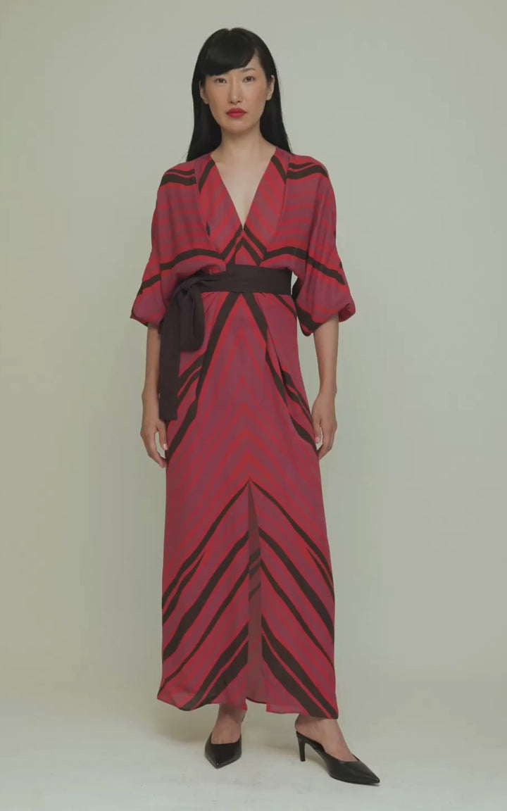 Dorothy Wrap Double Georgette Copal Print