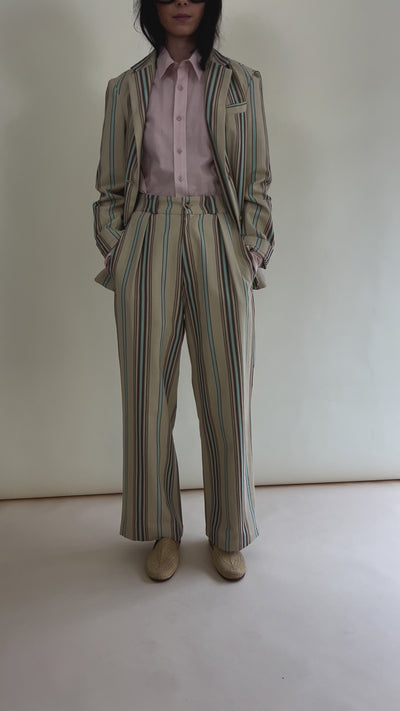 ZVT trousers stone / multi Stripe