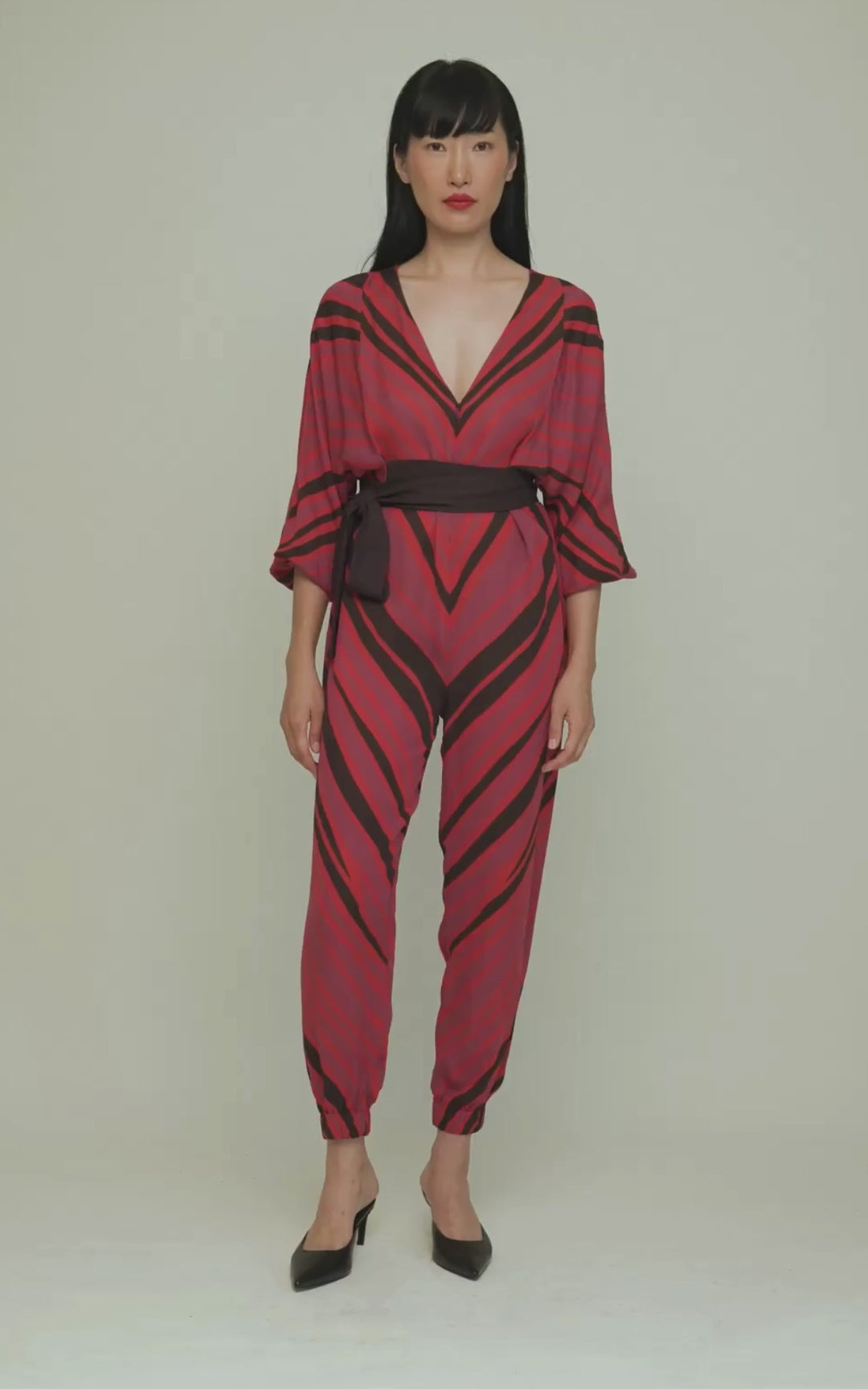 Ada Jumpsuit Double Georgette Copal Print